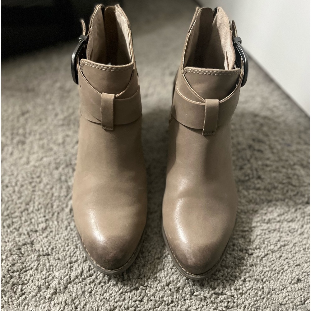 Tan booties size 8.5